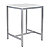 Table haute 110 cm polyvalente Budget 80 x 80 cm - Blanc pieds métal Aluminium - 1