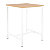 Table haute 110 cm polyvalente Budget 80 x 80 cm - Chêne pieds métal Blanc - 1