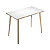 Table haute Halden - L.160 x H.110 x P.80 cm - Plateau Blanc - Pieds bois Chêne - 1