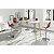 Table haute Halden - L.160 x H.110 x P.80 cm - Plateau Blanc - Pieds bois Chêne - 2