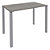 Table Lounge 140 x 60 cm - Hauteur 105 cm - Plateau chêne gris -  4 pieds aluminium - 1