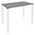Table Lounge 140 x 60 cm - Hauteur 105 cm - Plateau chêne gris - 4 pieds blancs - 1