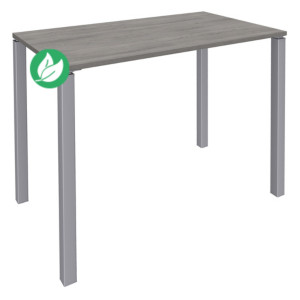 Table Lounge L.140 x P.60 x H.105 cm - Plateau Chêne Gris - Pieds Aluminium Table Lounge L.140 x P.60 x H.105 cm - Plateau Chêne Gris - Pieds Aluminium