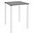 Table Lounge 80 x 80 cm - hauteur 105 cm - Plateau chêne gris,  4 pieds blancs - 1
