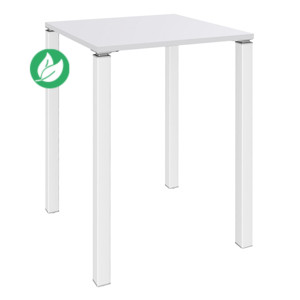 Table Lounge L.80 x P.80 x.H.105 cm - Plateau Blanc - Pieds Blanc Table Lounge L.80 x P.80 x.H.105 cm - Plateau Blanc - Pieds Blanc