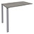 Table Lounge Module suivant 140 x 60 cm -  hauteur 105 cm - Plateau chêne gris - 2 pieds aluminium - 1