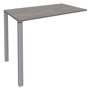 Table Lounge Module suivant 140 x 60 cm -  hauteur 105 cm - Plateau chêne gris - 2 pieds aluminium