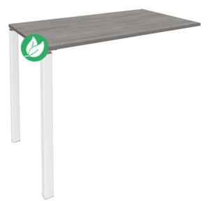 Table Lounge Module suivant L.140 x P.60 x H.105 cm - Plateau Chêne Gris - Pieds Blanc Table Lounge Module suivant L.140 x P.60 x H.105 cm - Plateau Chêne Gris - Pieds Blanc