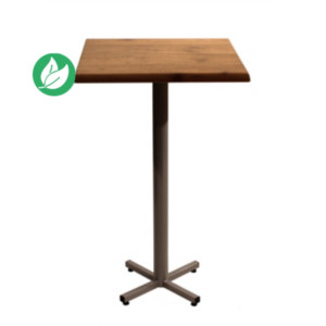 Table mange-debout Coffee carrée L.70 x P.70 x H.115 cm - Plateau Colorado – Pied central Aluminium Table mange-debout Coffee carrée L.70 x P.70 x H.115 cm - Plateau Colorado – Pied central Aluminium