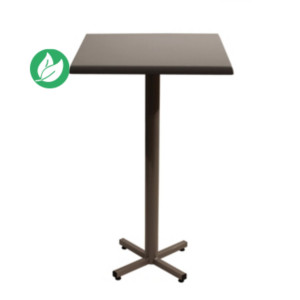Table mange-debout Coffee carrée L.70 x P.70 x H.115 cm - Plateau Gris – Pied central Aluminium Table mange-debout Coffee carrée L.70 x P.70 x H.115 cm - Plateau Gris – Pied central Aluminium