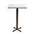 Table mange-debout Coffee H.115cm plateau carré 70cm Blanc – Pied central Aluminium - 1