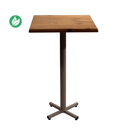 Table mange-debout Coffee H.115cm plateau carré 70cm Colorado – Pied central Aluminium