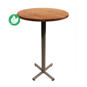 Table mange-debout Coffee ronde Ø.70 x H.115 cm - Plateau Colorado – Pied central Aluminium Table mange-debout Coffee ronde Ø.70 x H.115 cm - Plateau Colorado – Pied central Aluminium
