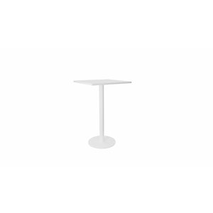 Table mange-debout plateau carré - gamme ARCHE - L. 70 x P. 70 x H. 106 cm - plateau Blanc - pied Bl