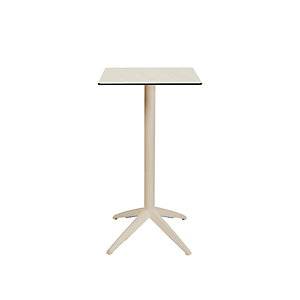 Table mange-debout Quatro carrée ht 110 cm - Usage extérieur - Plateau basculant en polypropylène, 6