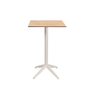 Table mange-debout Quatro carrée ht 110 cm - Usage extérieur - Plateau basculant en polypropylène, 6