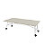 Table mobile plateau rabattable Serenity 240 x 120 cm Béton – Pied Blanc - 1
