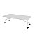 Table mobile plateau rabattable Serenity 240 x 120 cm Gris – Pied Blanc - 1