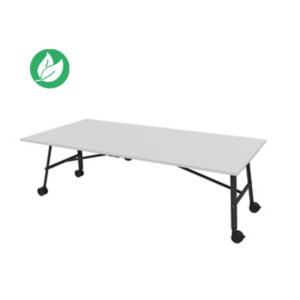 Table mobile plateau rabattable Serenity 240 x 120 cm Gris – Pied Noir Table mobile plateau rabattable Serenity 240 x 120 cm Gris – Pied Noir