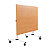 Table mobile rabattable - L.120 x P.80 cm - Plateau Hêtre - Pieds Blanc - 2