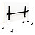 Table mobile rabattable - L.140 x P.80 cm - Plateau Chêne canadien - Pieds Blanc - 3