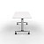 Table mobile rabattable - L.160 x P.80 cm - Plateau Blanc - Pieds Aluminium - 10