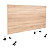 Table mobile rabattable - L.160 x P.80 cm - Plateau Chêne canadien - Pieds Blanc - 3