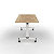 Table mobile rabattable - L.160 x P.80 cm - Plateau Chêne canadien - Pieds Blanc - 10