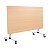 Table mobile rabattable - L.160 x P.80 cm - Plateau Chêne - Pieds Aluminium - 3