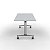 Table mobile rabattable - L.160 x P.80 cm - Plateau Gris - Pieds Aluminium - 7