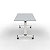 Table mobile rabattable - L.160 x P.80 cm - Plateau Gris - Pieds Blanc - 8