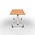 Table mobile rabattable - L.160 x P.80 cm - Plateau Hêtre - Pieds Blanc - 8