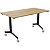 Table mobile rabattable Eureka - L.140 x P.70 cm - Plateau Chêne Nebraska - Pieds Noir - 1