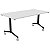 Table mobile rabattable Eureka - L.160 x P.80 cm - Plateau Blanc - Pieds Noir - 1