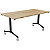 Table mobile rabattable Eureka - L.160 x P.80 cm - Plateau Chêne Nebraska - Pieds Noir - 1