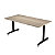Table mobile rabattable PRATIC - L.160 x P.80 cm - Plateau Chêne Canadien - Pieds Noir - 1