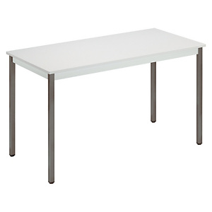 Table modulaire Domino Rectangle - L. 120 x P. 60 cm - Plateau Gris - pieds Gris Table modulaire Domino Rectangle - L. 120 x P. 60 cm - Plateau Gris - pieds Gris