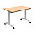 Table modulaire Elite rectangle L. 120 x P. 70 cm - plateau Hêtre pieds Aluminium - 1