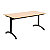 Table modulaire Elite rectangle L. 160 x P. 70 cm - plateau Hêtre pieds Noir - 1