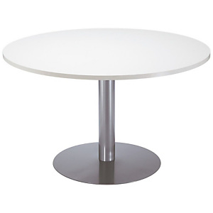 Table modulaire Ronde - Piètement tulipe Aluminium - Plateau Blanc Table modulaire Ronde - Piètement tulipe Aluminium - Plateau Blanc