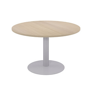 Table modulaire Ronde - Piètement tulipe Aluminium - Plateau Chêne Table modulaire Ronde - Piètement tulipe Aluminium - Plateau Chêne