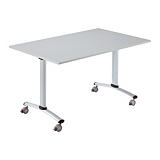 Table à plateau basculant Droit - L. 160 x P. 80 cm - Plateau Gris - pieds Aluminium Table à plateau basculant Droit - L. 160 x P. 80 cm - Plateau Gris - pieds Aluminium