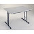 Table pliante 120 x 80 cm plateau gris/pieds gris - 1