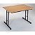 Table pliante 120 x 80 cm plateau hêtre/pieds noir - 1