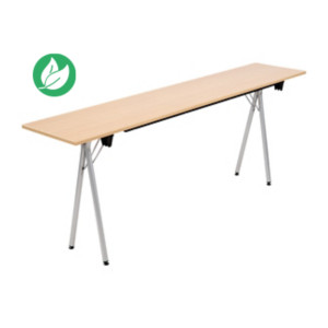Table pliante Séminaire 3 places - Chêne/Aluminium