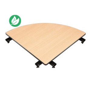 Table pliante modulaire 1/4 de rond L.70 cm  - Hêtre