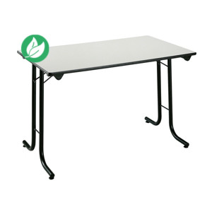 Table pliante modulaire Rectangle - L.120 x P.70 cm  - Plateau Gris - Pieds Noir Table pliante modulaire Rectangle - L.120 x P.70 cm  - Plateau Gris - Pieds Noir