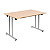 Table pliante multiples usages rectangle L. 120 x P. 80 cm  - Chêne pieds Aluminium - 1