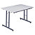 Table pliante multiples usages rectangle L. 120 x P. 80 cm - Plateau Gris - pieds Gris - 3