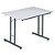 Table pliante multiples usages rectangle L. 120 x P. 80 cm - Plateau Gris - pieds Gris - 1